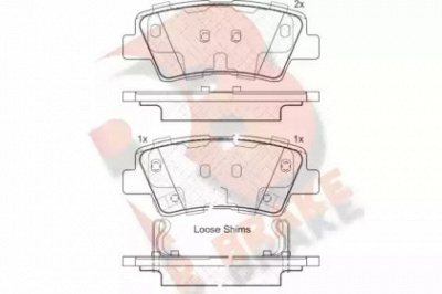 R BRAKE rb1976 -  Комплект тормозных колодок, дисковый тормоз